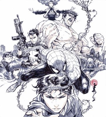 Andie Tong - Spiderman Brand New Day Original Art