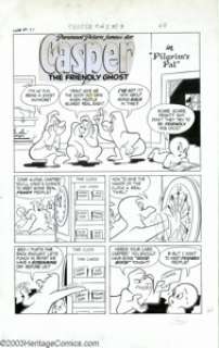 Warren Kremer - Original Art for Casper the Friendly Ghost #16, Complete 5-page Story, "Pilgrim’s Pal" - | Heritage