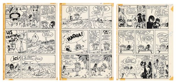 Jijé | Lot 139 - Bonux-Boy, ensemble de 3 planches (numérotées… | AZ auction