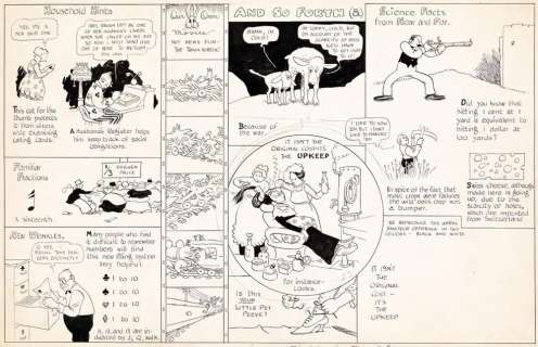 FRANK KING (1883 - 1969) Editorial cartoon printed with The Rectangle. | Swann Galleries