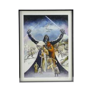 William Plumb Collection: Framed Hand-Drawn Boris Vallejo Character Montage Poster Comp / STAR WARS: THE EMPIRE STRIKES BACK (1980) | Propstore