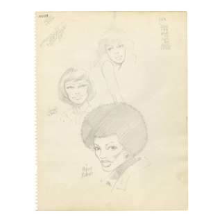 Sheet of Hand-Drawn John Byrne Misty Knight, Colleen Wing, and Jean Grey Sketches / MARVEL COMICS | Propstore