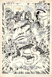 Paris Cullins | New Gods #1 Large Art Splash (Orion Battles Darkseid in His Giant Headstone Ship!) 1988 | Romitaman