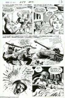 Russ Heath - Original Art for Our Army at War #259, Story page 9 (DC, 1973). Sgt. Rock dreams of his outfit -- - | Heritage