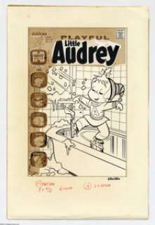 Warren Kremer - Playful Little Audrey #111 Cover Original Art (Harvey, 1973). Cute li’l Audrey makes do on a - | Heritage