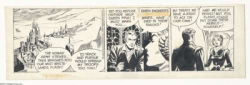 Dan Barry and Bob Fujitani - Flash Gordon Daily Comic Strip Original Art, dated 9-29-75 (King Features, 1975). - | Heritage