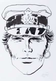 Munoz, José (1942- 78 Ans) | Corto Maltese, illustration Ã  l’encre de chine réalisée dans le cadre de la publication du livre "Mi… | Stanley’s Auction