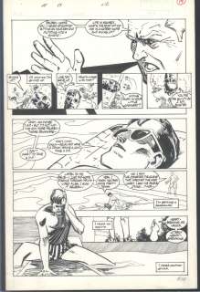 Mark Badger | ! Badger Pencils + Inks - Chaykin’s American Flagg - Poolside Argument Issue American Flagg! # 44 Page 12 | Koch Comic Art