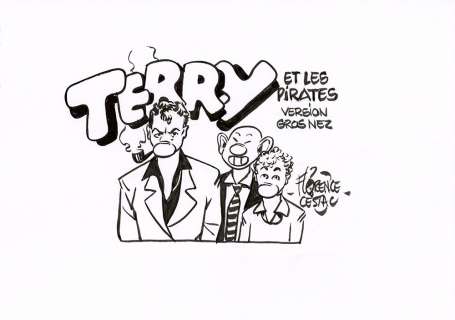 Florence Cestac - Terry & les pirates - dessin original - 018