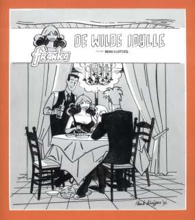 Kuijpers, Henk | Original illustration  - Menu cover of restaurant â€œDe Idylleâ€  - Franka + Rix  - (1996) | Catawiki