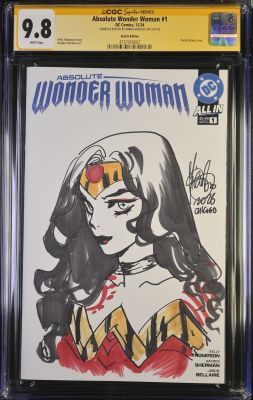 Absolute Wonder Woman #1 Sketch Cover by Mirka Andolfo CGC 9.8