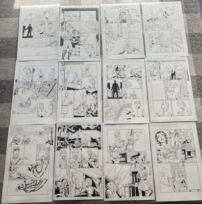 CIVIL WAR original art comic graphic novel 12 PAGES CLEBURNE FIGHT FAMILY 2008 | eBay US (Buy It Now)