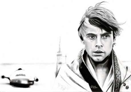 Luke Skywalker By Diego Septiembre - Original Drawing | Catawiki
