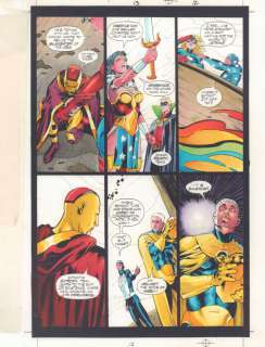 John Kalisz, Michael Bair, Stephen Sadowski | Jsa #13 P.12 Color Guide Art - Wonder Woman, Sentinel, Hourman, Doctor Fate, & Star-Spangled Kid - 2000 | Anthony’s Comic Book Art