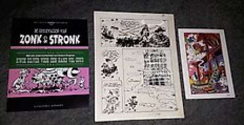 Brugman, Gideon - Original page in ink (p.14) + album - Zonk & Stronk - 1st edition - (2017) | Catawiki