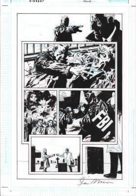 Sean Phillips | Sleeper Season Two Prelude P.3 - Fbi Shootout - Signed - 2009 | Anthony’s Comic Book Art