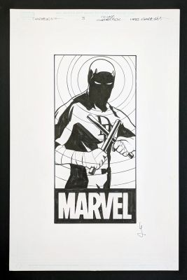 Lee Garbett | Daredevil #8 – Cover Corner Box – Original Art | Lee Garbett