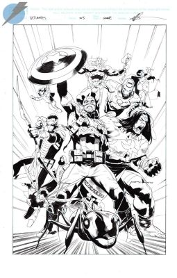 Geoff Shaw | The Ultimates Issue 5 Page Cover | Felix Comic Art