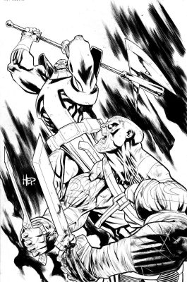 Scott Hepburn - Drax the Destroyer #2 Cover (Drax Battles Terrax!) 2015