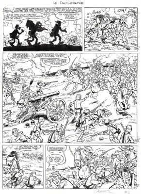 Willy Lambil | WILLY LAMBIL : Les Tuniques Bleues Tome 11 Les bleus en Noir et Blanc planche 11 | 2DGalleries