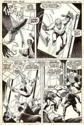 Jim Mooney, John Romita Sr. | Amazing Spiderman Issue 69 Page 9 Sold Sold Sold! | Romitaman