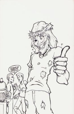 Brien Cardello | Jesus Zombie Art - Signed | Anthony’s Comic Book Art