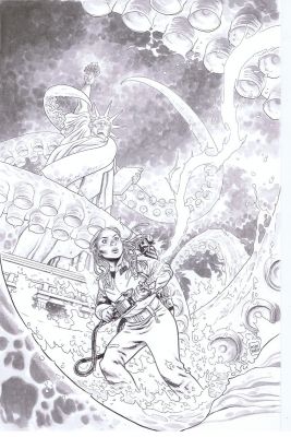 Brian Hurtt | Ghostbusters: Dead Man’s Chest Issue 02 Page Variant Cover | ComiConArt