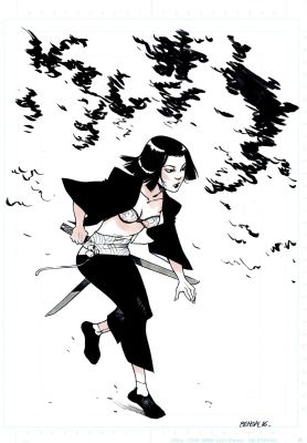 . Bengal - Sin City ‘Miho‘ Mixed Media Pinup