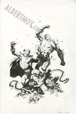 Mike Mignola | Demon Vs Swamp Thing | Albert Moy