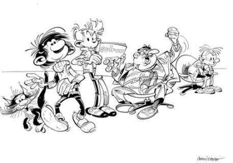 CIROVIC - Hommage Ã  Franquin, - Dessin original signé.… | Collauctions