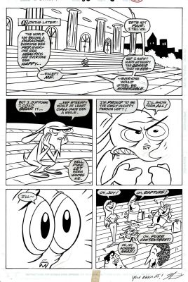 Ken Mitchroney | Ren & Stimpy Show #36 P 6 (Ren Being Laughed At By Everyone!) 1994 | Romitaman