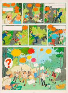 Hergé | Tintin et Milou, bleu de coloriage Ã  l’aquarelle … | Banque Dessinée