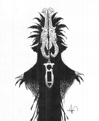 Pellet Philippe | Illustration 31 à l’encre de Chine pour le Codex de Sheïd | Galerie Napoléon