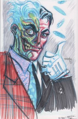 Dan Brereton | Twoface Color Commission - Signed - 2005 | Anthony’s Comic Book Art