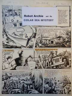 Kearon, Edward - Original page - Robot Archie - Robot Archie and the Coral Sea Mystery - (1964) | Catawiki