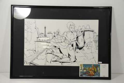 Dessin original de Felix Meynet (34 x 54cm) | Rops