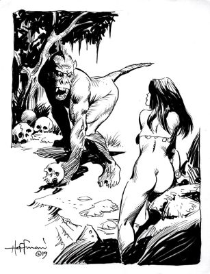 Mike Hoffman | Sexy Semi-Nude Babe & Demon Creature | Romitaman