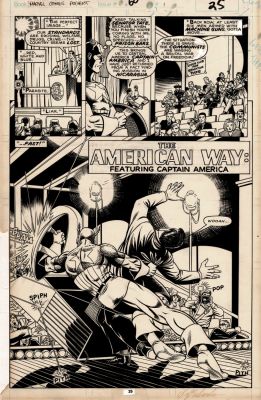 Roy Richardson, Tom Lyle | Marvel Comics Presents #60 P 1 Splash (Captain America Saves Politician From Sniper Bullets!) 1990 | Romitaman