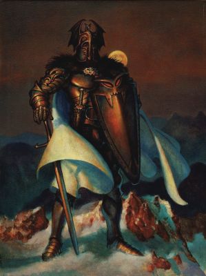 Don Maitz | Guardians Collectible Fantasy Card Painting #50 ’Knight Captain’ Card (1995) | Romitaman