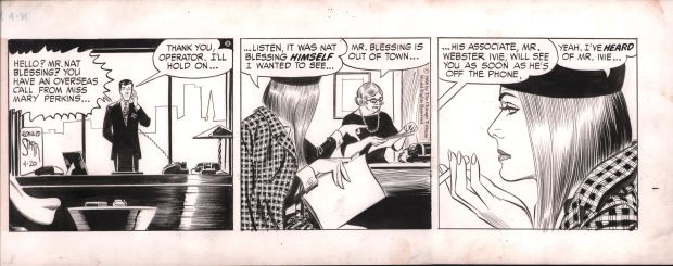 Leonard Starr | On Stage Daily Strip 4/20/1968 - Mr. Blessing - Signed | Anthony’s Comic Book Art