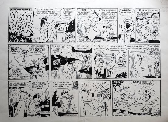 Eisenberg, Harvey - Yogi Bear Sunday #16 5/14 1961 Yogi Photo-Bombing - Large-Size | Cool Lines Art
