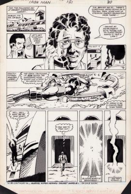 Luke McDonnell | Iron Man #181 Pg. 30 - Art + Color Guide | Anthony’s Comic Book Art
