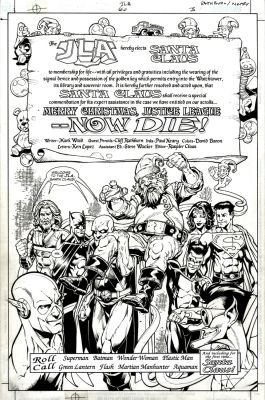 Cliff Rathburn, Paul Neary | Jla #60 Splash (All 8 Major Justice League Members & Santa Claus!) 2001 | Romitaman