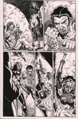 Tim Vigil | Cuda #? P.? - Cuda Action on Vellum | Anthony’s Comic Book Art