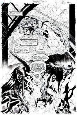 Jose Marzan, Mike Miller | Superman #588 P 13 Semi-Splash (Superman Beaten Up By Satanus, Prankster, & Cary!) 2000 | Romitaman