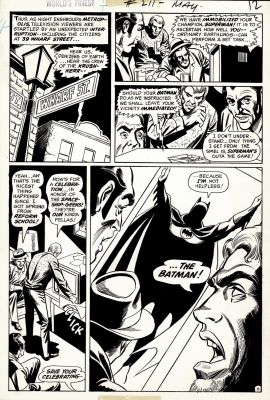 Dick Dillin, Joe Giella | World’s Finest Comics #211 P 11 (Awesome Batman Scene! Wow!) 1971 | Romitaman
