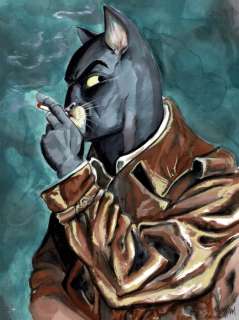 BLACKSAD By Urban Street Artist POLVORA CREAM - Original Acrylic Painting | Catawiki