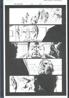 Bill Reinhold Doug Braithwaite | Braithwaite Punisher Art - Fierce Face-Off Issue Punisher # 15 Page 21 | Koch Comic Art