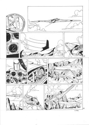 Le Bras Andrã© | Planche originale 29 BUCK DANNY (classic) tome 8 - Le repaire de l’aigle - | Galerie Napoléon