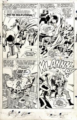 Jack Kirby Vince Colletta | Thor #144 P 6 (Cover Scene! Best Battle Page in Book! Wowza!) Large Art - 1967 | Romitaman